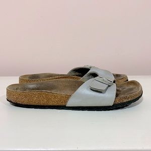 Birkenstock Women's Silver Slide Sandals